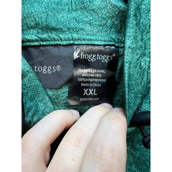Frogg Toggs Mens Rain Button Front Hooded Jacket Long Sleeve Size XXL Mint Green - Picture 3 of 12